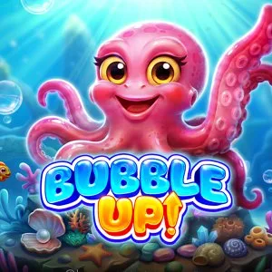 Bubble Up! slot grid set against an underwater ocean background filled with colourful fish.